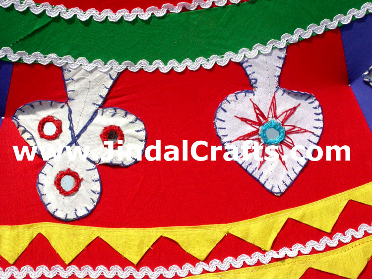 Embroidered Garden Umbrella - Cotton Made Indian Art