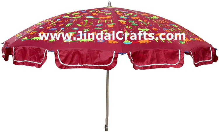 Water Proof Colorful Embroidered Garden Umbrella India
