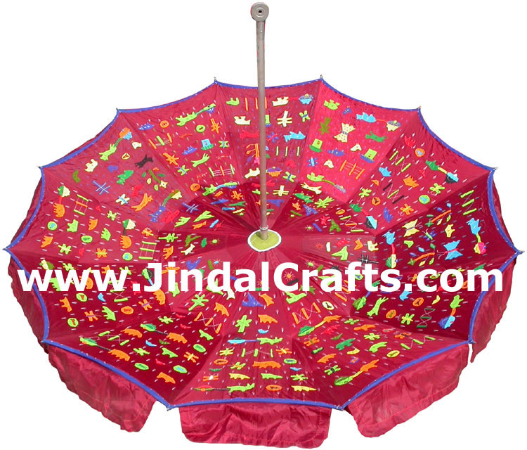 Water Proof Colorful Embroidered Garden Umbrella India