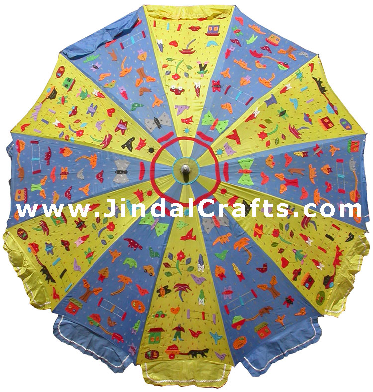 Water Proof Colorful Embroidered Garden Umbrella India