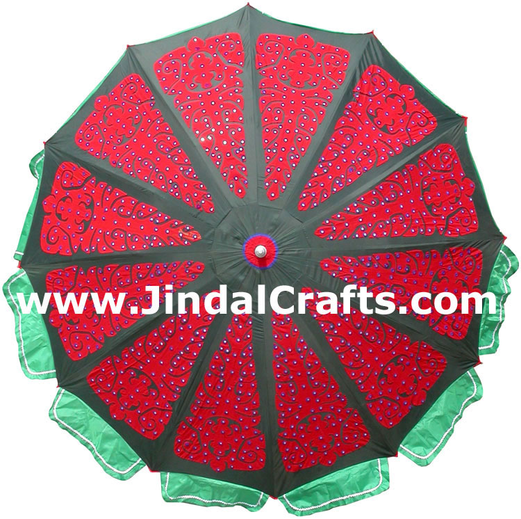 Water Proof Colorful Embroidered Garden Umbrella India
