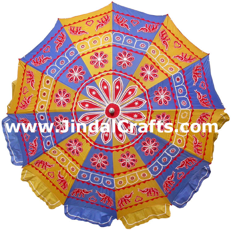 Water Proof Colorful Embroidered Garden Umbrella India