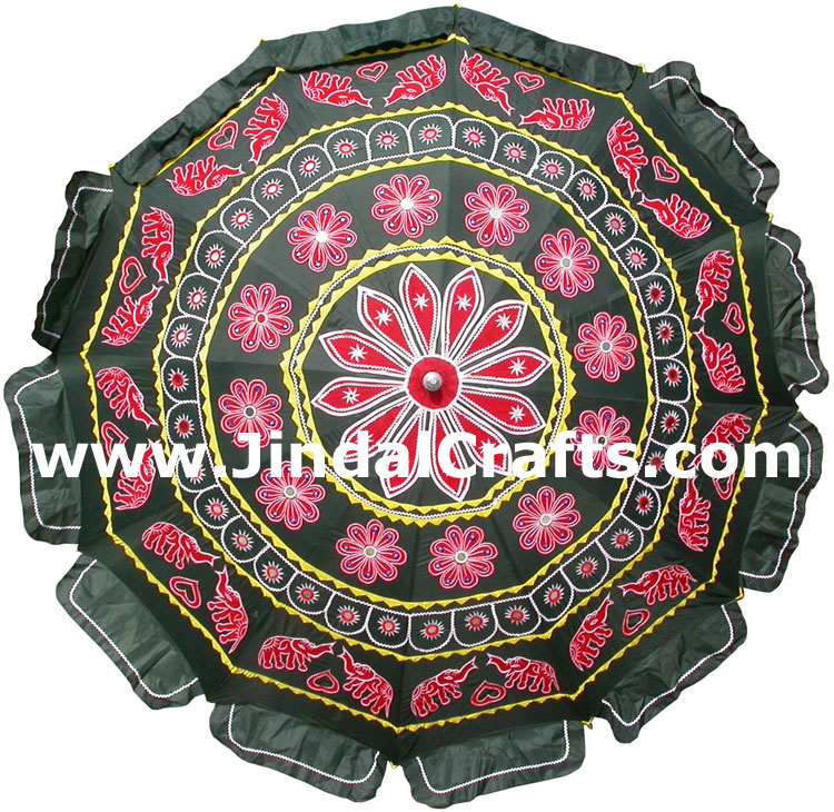 Water Proof Colorful Embroidered Garden Umbrella India