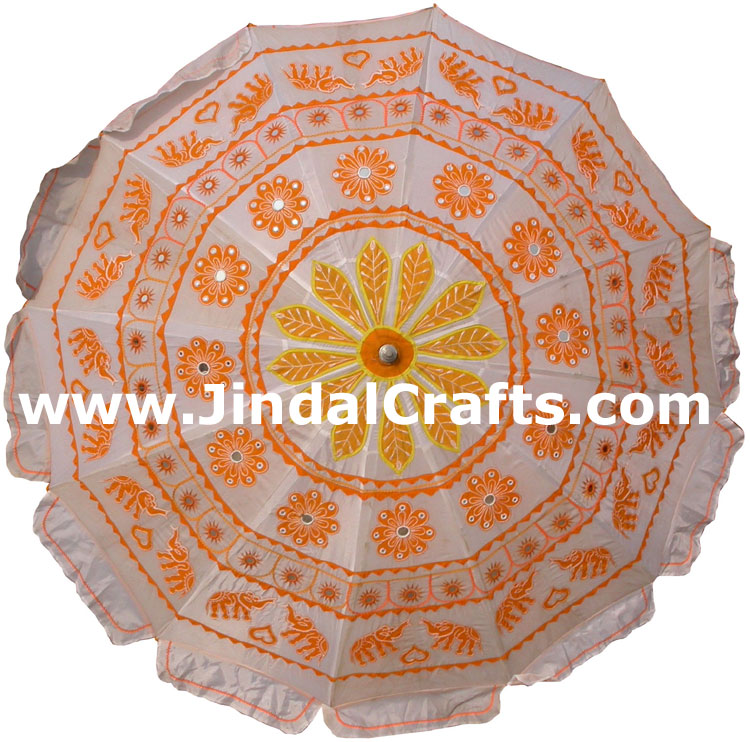 Water Proof Colorful Embroidered Garden Umbrella India