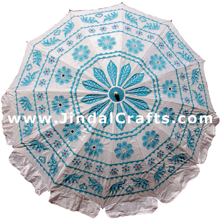 Water Proof Colorful Embroidered Garden Umbrella India