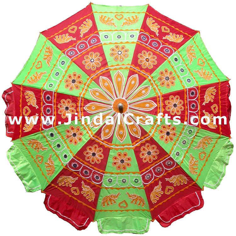 Water Proof Colorful Embroidered Garden Umbrella India