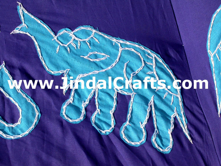 Embroidered Garden Parasol - Cotton Made Indian Art