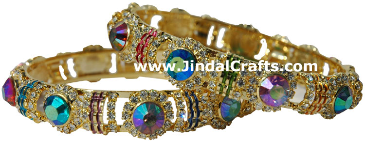 Bangles Pair - Swaroski Crystals Artificial Jewelry