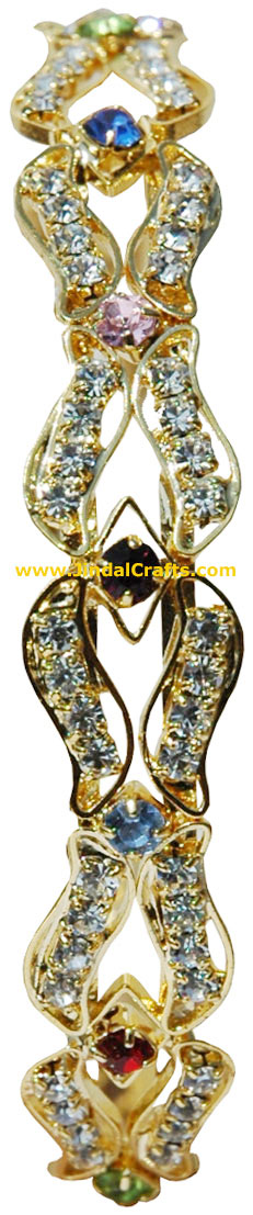 Bangles Pair - Swaroski Crystals Artificial Jewelry