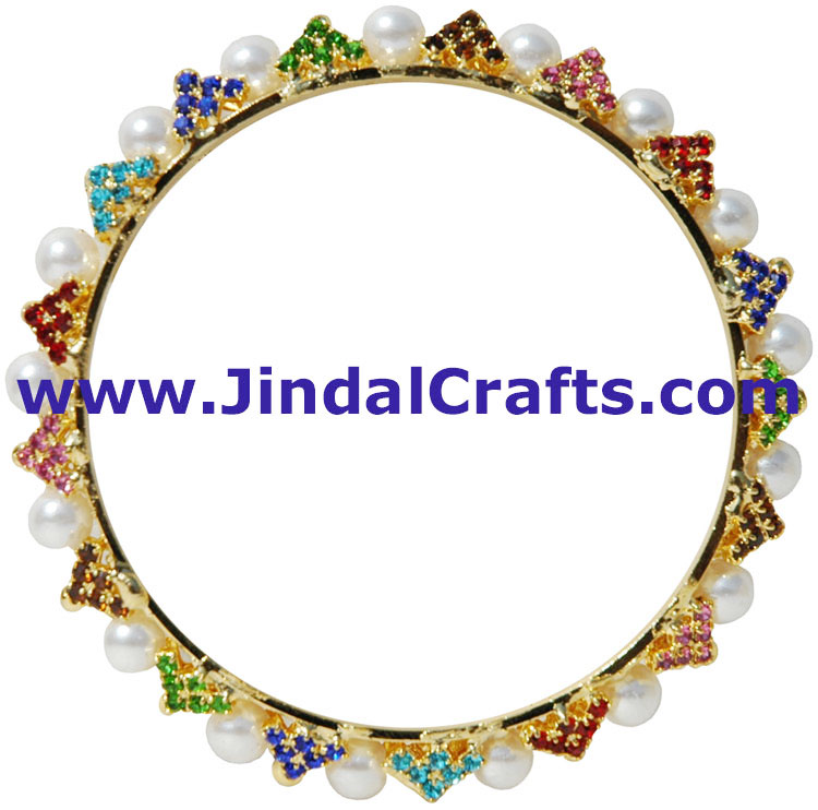 Bangles Pair - Swaroski Crystals Artificial Jewelry