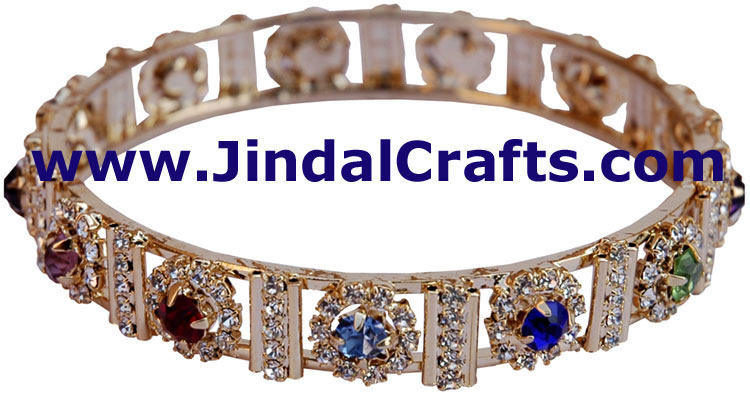 COLOURFUL BANGLES PAIR FINE QUALITY ARTIFICIAL JEWELRY FROM INDIA HANDICRAFTS