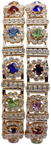 COLOURFUL BANGLES PAIR FINE QUALITY ARTIFICIAL JEWELRY FROM INDIA HANDICRAFTS