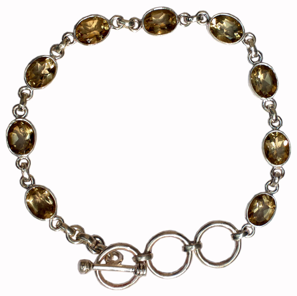 925 Sterling Silver & Semi Precious Stones Bracelet Indian Jewelry Novica Gaiam