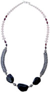Handmade Silver Semi Precious Stones Necklace Choker India Jewelry Art Novica