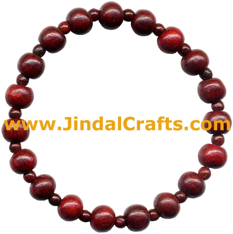 Wooden Beads Bracelet - Wooden Fashion Jewelry India