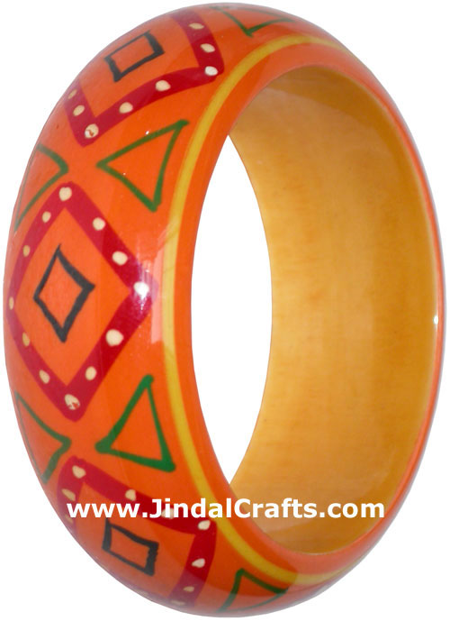 Wooden Bangle Pair - Wooden Fashion Jewelry India
