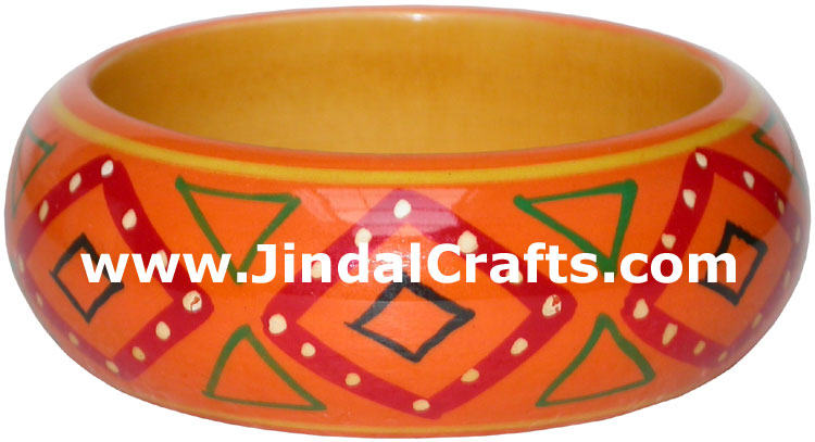 Wooden Bangle Pair - Wooden Fashion Jewelry India