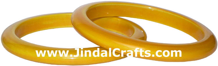 Wooden Bangle Pair - Wooden Fashion Jewelry India