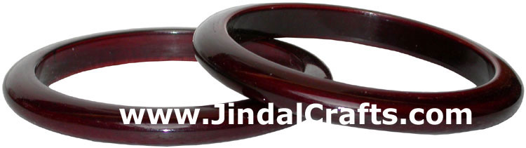 Wooden Bangle Pair - Wooden Fashion Jewelry India