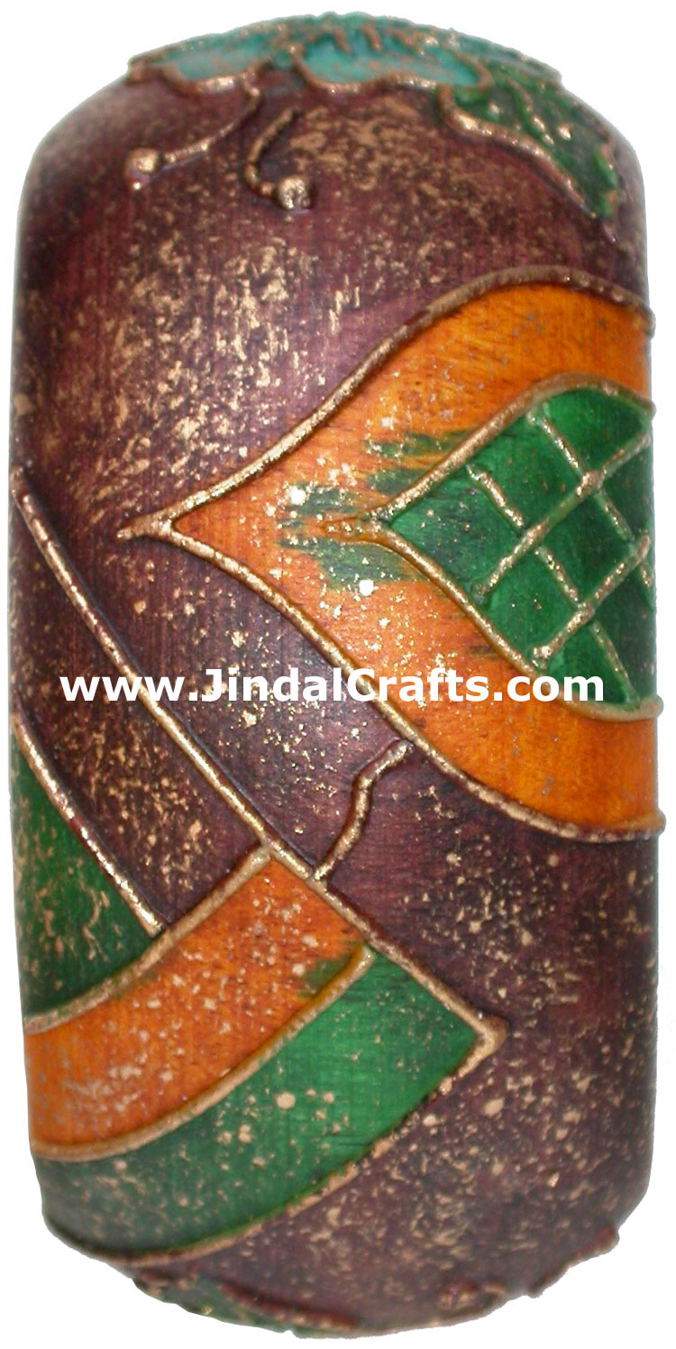 Embossed Wooden Designer Bangles Fashion Jewelry India