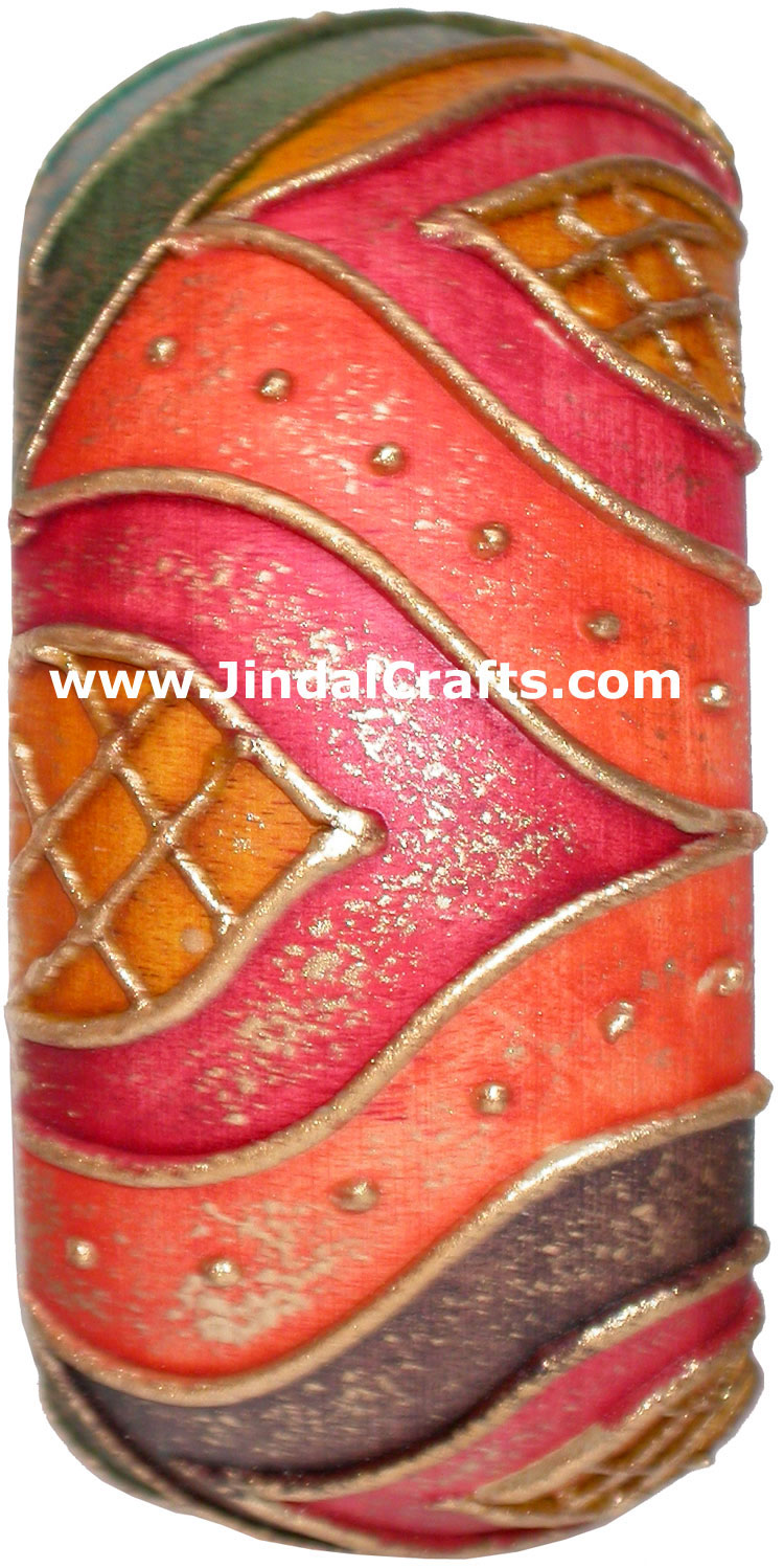 Embossed Wooden Designer Bangles Fashion Jewelry India