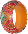 Embossed Wooden Designer Bangles Fashion Jewelry India
