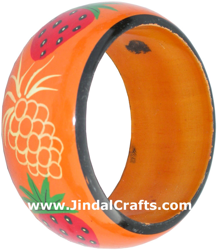 Colourful Traditional Bangle Hand Painted Wood Jewelry