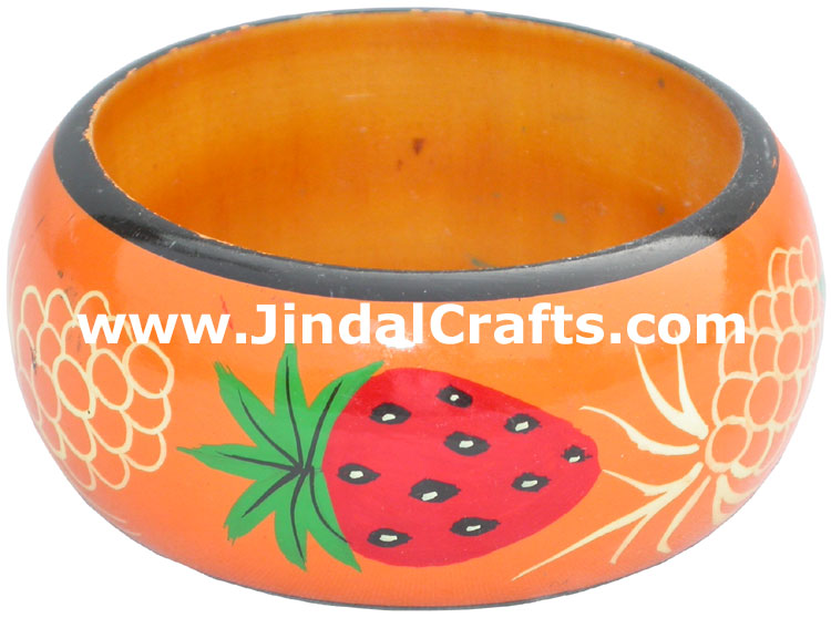 Colourful Traditional Bangle Hand Painted Wood Jewelry