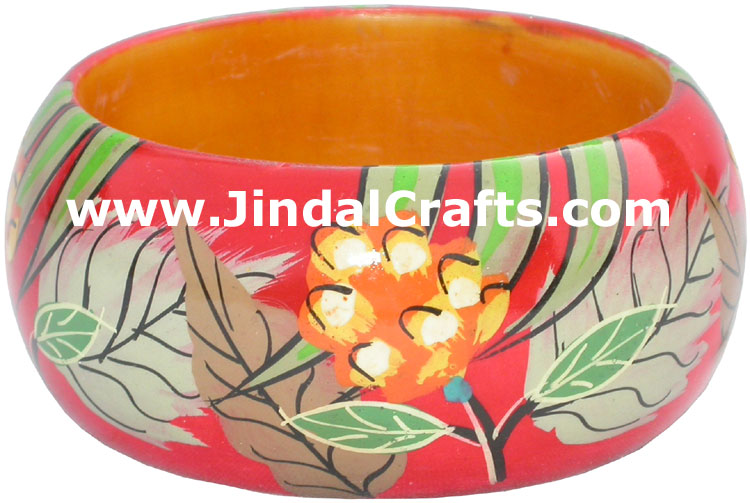 Colourful Traditional Bangle Hand Painted Wood Jewelry