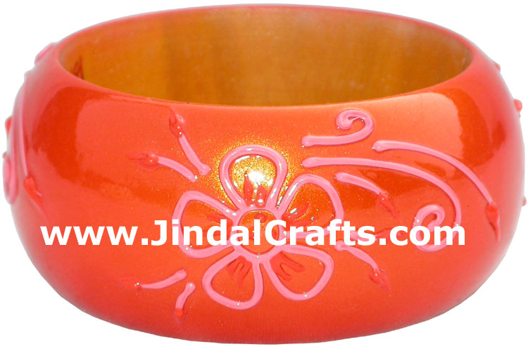 Colourful Traditional Bangle Hand Painted Wood Jewelry