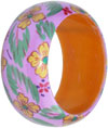 Colourful Traditional Bangle Hand Painted Wood Jewelry