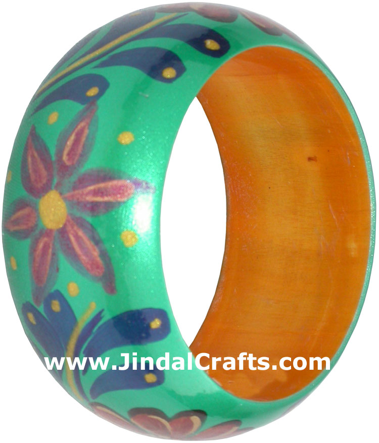 Colourful Traditional Bangle Hand Painted Wood Jewelry