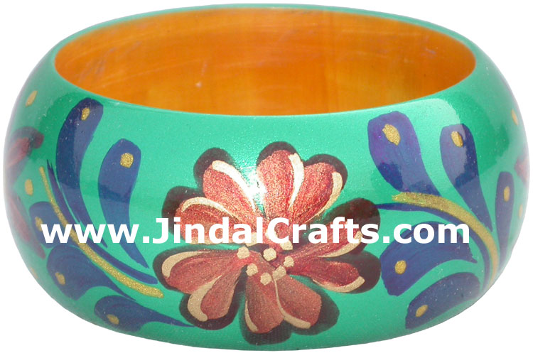 Colourful Traditional Bangle Hand Painted Wood Jewelry