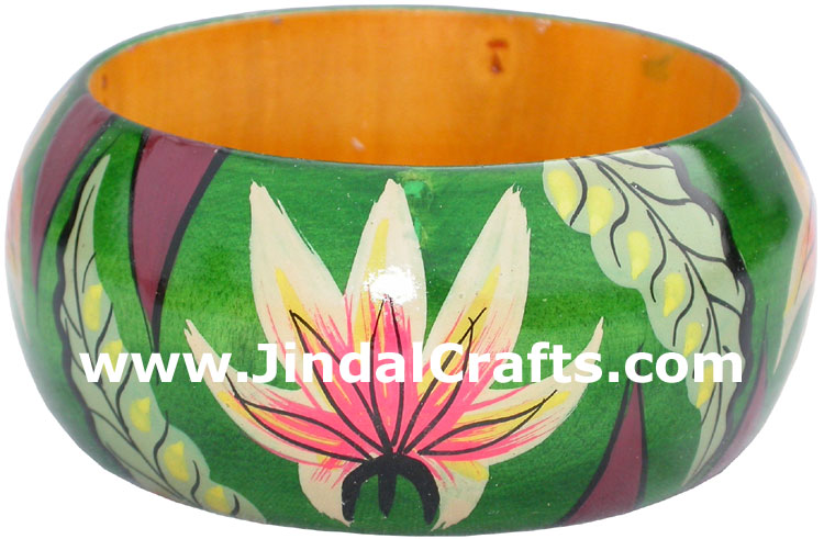 Colourful Traditional Bangle Hand Painted Wood Jewelry