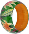 Colourful Traditional Bangle Hand Painted Wood Jewelry