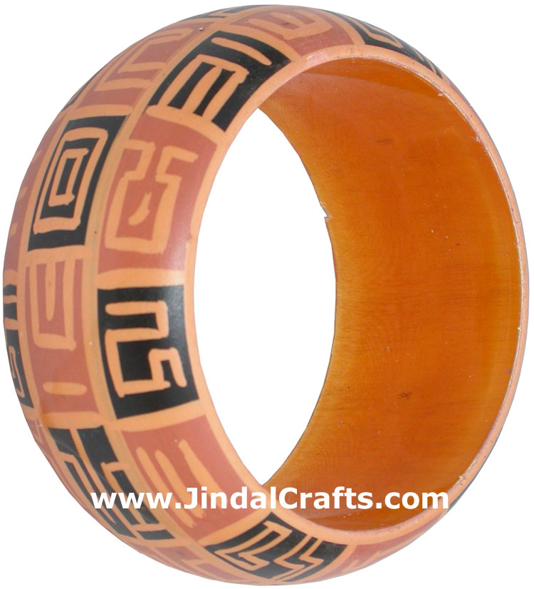 Colourful Traditional Bangle Hand Painted Wood Jewelry