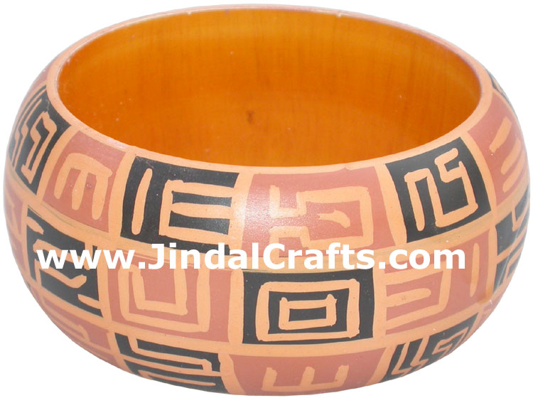 Colourful Traditional Bangle Hand Painted Wood Jewelry