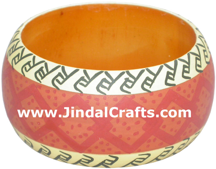 Colourful Traditional Bangle Hand Painted Wood Jewelry