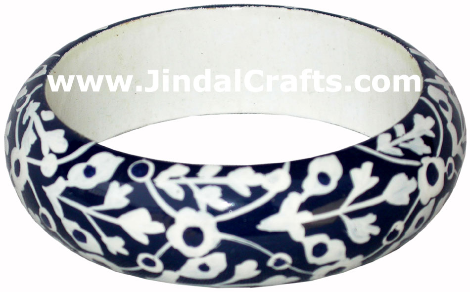 Wooden Bangle - Hand Painted Indian Handicraft Art Crafts Fashion Jewelry