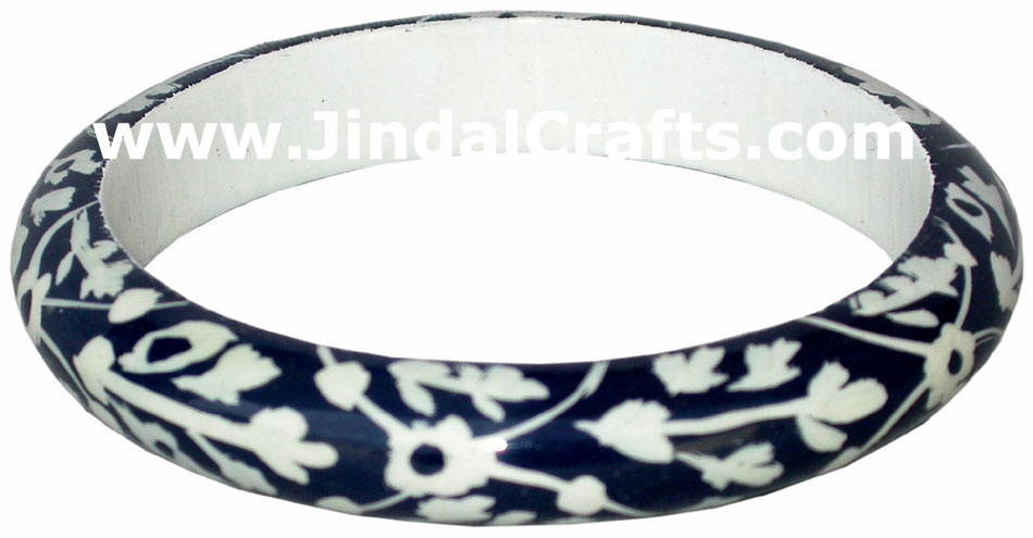 Wooden Bangle - Hand Painted Indian Handicraft Art Crafts Fashion Jewelry