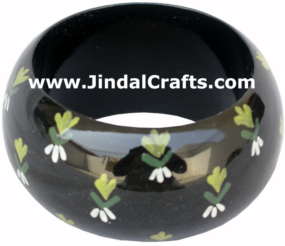 Wooden Bangle - Hand Painted Indian Handicraft Art Crafts Fashion Jewelry