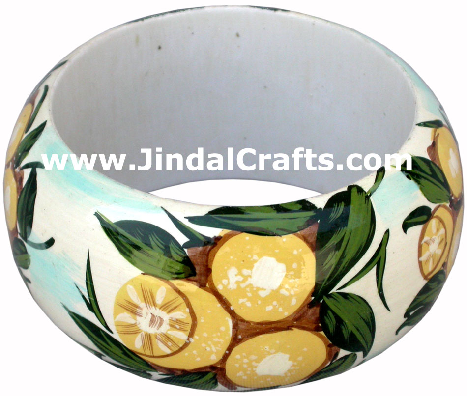 Wooden Bangle - Hand Painted Indian Handicraft Art Crafts Fashion Jewelry