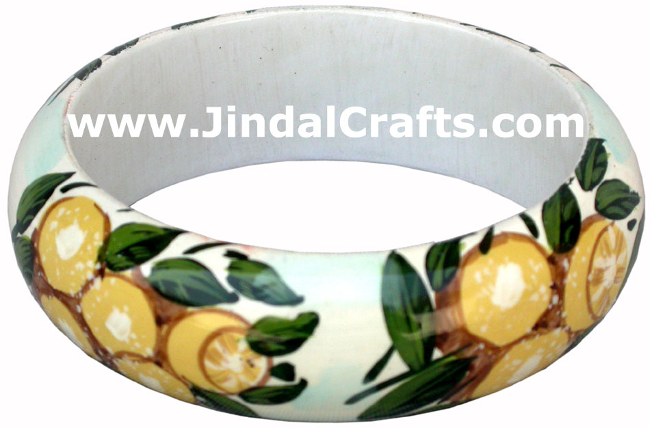 Wooden Bangle - Hand Painted Indian Handicraft Art Crafts Fashion Jewelry