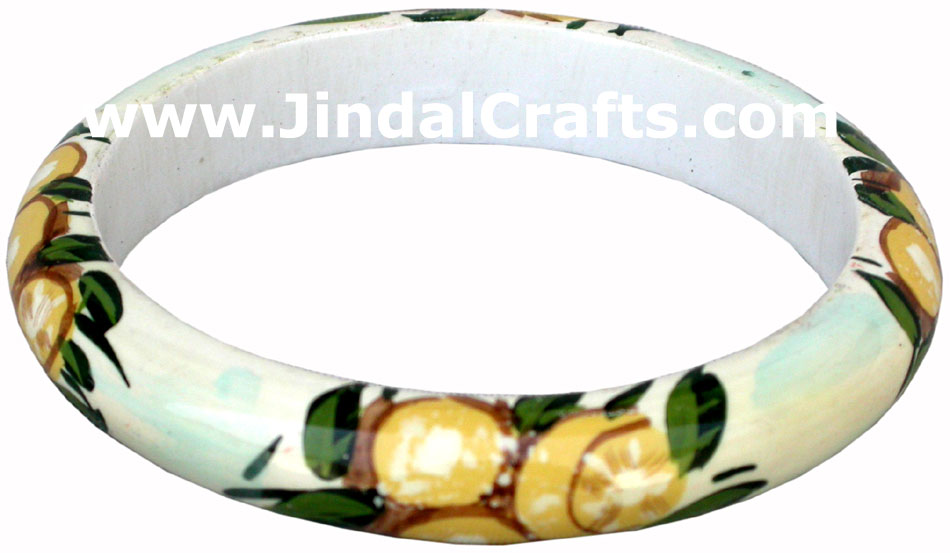 Wooden Bangle - Hand Painted Indian Handicraft Art Crafts Fashion Jewelry