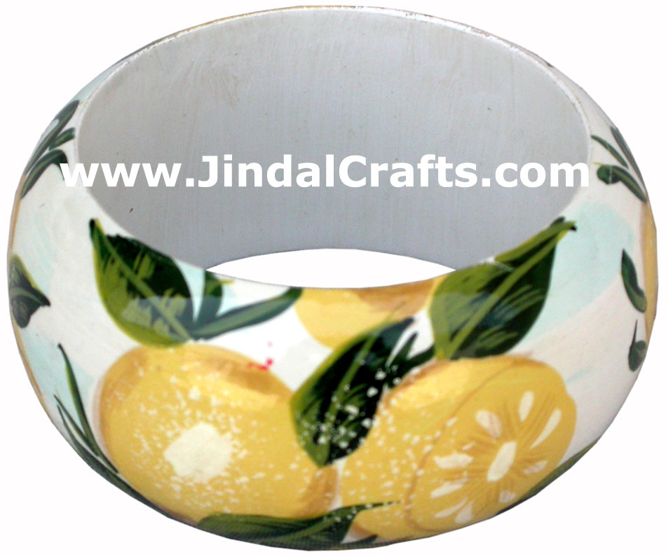 Wooden Bangle - Hand Painted Indian Handicraft Art Crafts Fashion Jewelry