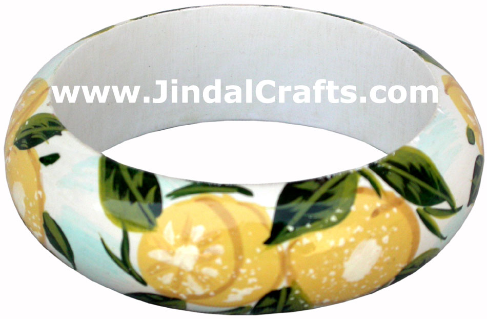 Wooden Bangle - Hand Painted Indian Handicraft Art Crafts Fashion Jewelry