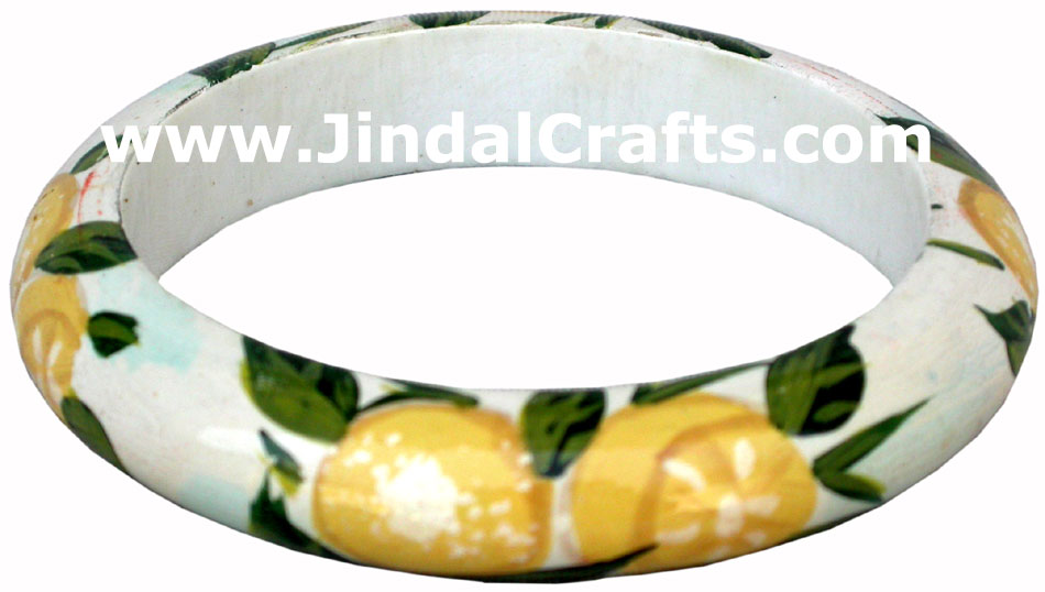 Wooden Bangle - Hand Painted Indian Handicraft Art Crafts Fashion Jewelry