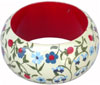Wooden Bangle - Hand Painted Indian Handicraft Art Crafts Fashion Jewelry