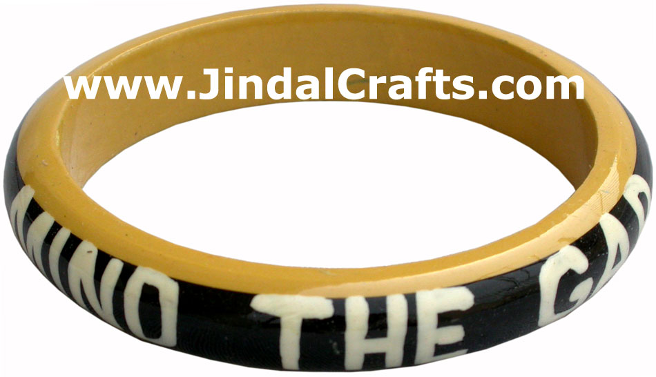 Wooden Bangle - Hand Painted Indian Handicraft Art Crafts Fashion Jewelry