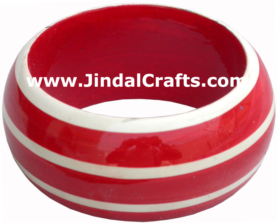 Wooden Bangle - Hand Painted Indian Handicraft Art Crafts Fashion Jewelry